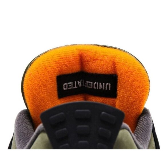 Undefeated X Air Jordan 4 Retro OG SP Mens Sneakers Size 9 Olive/Black - Picture 6 of 7